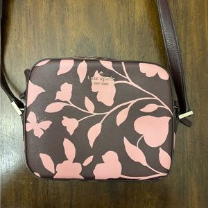Kate Spade floral, multi Crossbody, pink and Brown